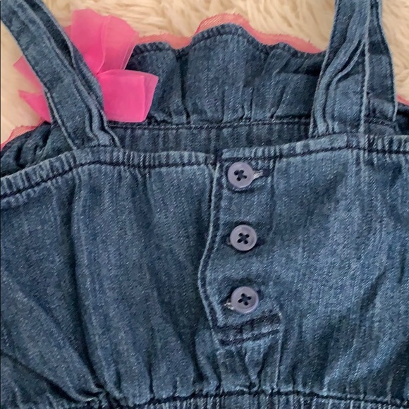 DISNEY Toddler Girls Character “Marie” Ruffled Soft Denim Romper Size 18M EUC - Picture 4 of 6